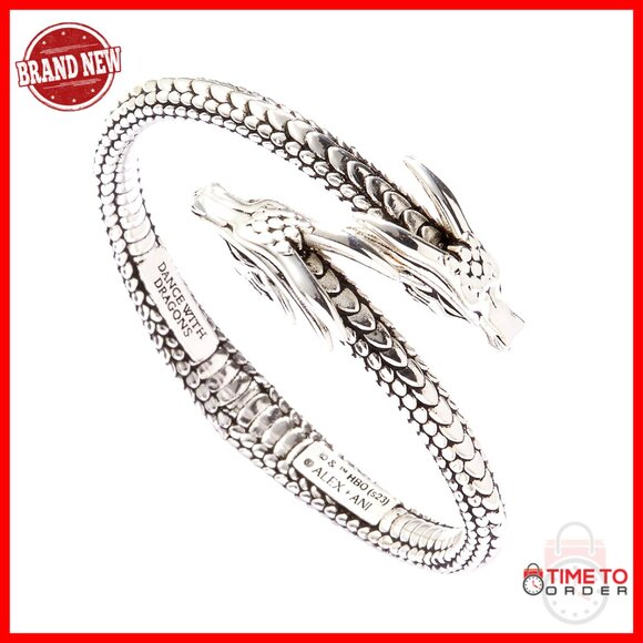 Dragon Head Cuff Bracelet Antique Finish Nickel-Free Brass Jewelry Adjustable